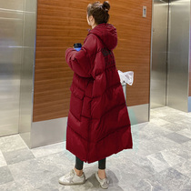 Down cotton clothes woman with medium length 2021 new winter Korean version loose big code bread cotton coated cotton padded jacket tide