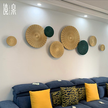 Jingquan new Chinese living room wall decoration pendant creative light luxury wood carving wall decoration porch Wall Wall wall hanging