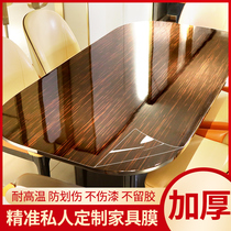 Desktop protection film high temperature resistant countertop transparent anti-scalding table coffee table solid wood dining table marble furniture film