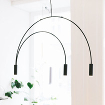 Nordic Restaurant Geometric Lines Chandelier Rear Modern Light Lavish Creative Personality Triple Headnet Red Clothing Shop Decorated Spotlight