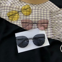 Super Sunglasses Lady Round Face Big Face Skinny Eyes Long Face Glasses Star Net Red With Personality Sunglasses Female Tide