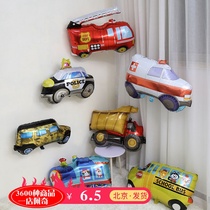  Car balloon Police Fire truck School Ambulance Excavator Off-road vehicle Tank Plane train Boy birthday decoration