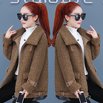 Small lamb coat female short 2022 winter dress new granule fur coat thickened