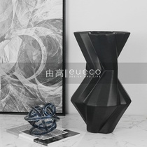 Modern light and luxurious model room Skirt Hem Vase Flower Flower Floral Floral soft adornment Ceramics Tabletop Sales of the Swing pieces