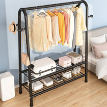 Clothes hanger floor bedroom inner hanging hanger balcony drying hanger home Easy clotheshorse Dormitory Tan Clothes Rack
