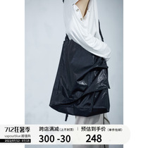 VAPOURBLUE 2021 Summer new original design Black Leather Handwoven Single Shoulder Diagonal Satchel