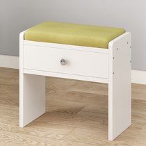 Small stool Household simple modern solid wood low stool Sofa stool Fashion creative bench makeup stool Living room shoe stool