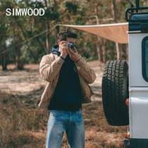  Simwood Jianmu mens autumn new ready-to-wear dyed retro multi-bag tooling jacket baseball collar jacket men