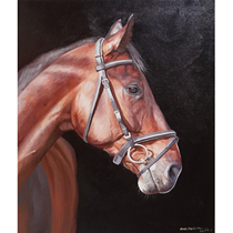 (Yichuang Fan) Xue Shoubin < Jun Ma > Living room Bedroom decorated with realistic cloth surface oil painting