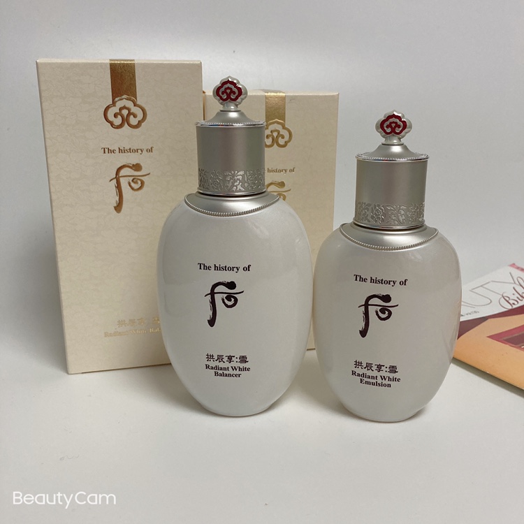 清仓韩国后拱辰享美白水乳单品正装美白水150ml美白乳液110ml评价