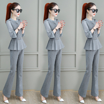 Autumn 2021 suit womens new two-piece foreign temperament small man high spring and autumn royal sister light familiar trend