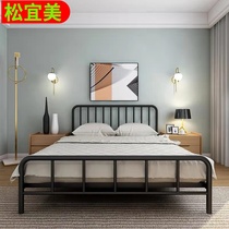 Wrought iron bed 1 5 1 8 meters Nordic ins net celebrity princess simple modern single double apartment rental room iron frame bed