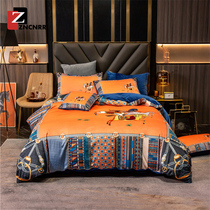 Baby velvet four-piece set of high-grade coral velvet sheets Autumn and winter bed sheet Crystal velvet quilt cover Flannel bedding