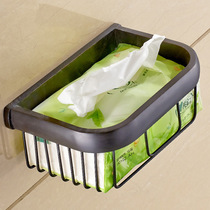 All copper black ancient paper basket Toilet paper towel rack Toilet paper rack washstand Toilet paper basket square paper shelf