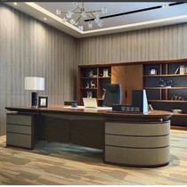 Bosdesk new wood-based panel New Solid Wood big class desk boss desk manager table simple modern office table and chair combination