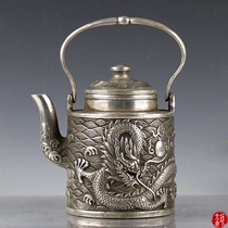 Hot sale antique pure copper portable pot single dragon teapot crafts ornaments home decoration props display antiques Miscellaneous