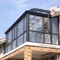 Beijing steel structure broken bridge aluminum doors and windows seal balcony Aluminum alloy doors and windows Aluminum-clad wood soundproof windows Sun room customization