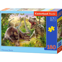 Castorland Polish imported Children puzzle 180 pieces of dinosaur war 018413