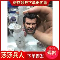 The soul of the scorching soul 1 6 soldiers Wolverine Wolverine battle Logan Wolf uncle head carving angry expression version spot