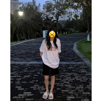 Sports shorts female summer bf loose 2022 new casual running wide-leg 50% pants outside wearing high waist Chains