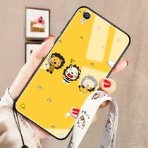 oppor9 mobile phone case r9km tempered glass shell mirror fashion r9tm protective cover r9t Net red cartoon cute hard case r9m soft silicone anti-drop oppo personality creative boy girl