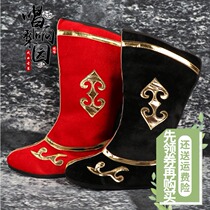 Xiqu Caishen shoes drums Tibetan dance boots minority Mongolian boots Monkey King performance shoes face shoes