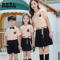 Cesha childrens summer new short sleeve Set Primary School leisure parent-child school uniform kindergarten Garden uniform
