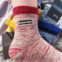 Lovers combed cotton Long Sox Children of the cylinder Sox Childrens original Cemitide Pure cotton Korean version Student English letter Winter