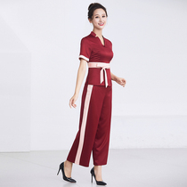 2020 Tangyue spring and summer new beauty salon women breathable suit foot bath foot massage shop technician health hall work clothes