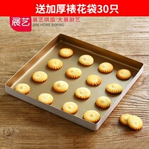 Exhibition art 28x28 baking tray cake roll mold square pizza biscuits snowflake cake nougat oven