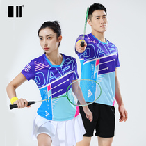 Single Double Spring Summer New Badminton Suit Mens And Womens Kit Short Sleeve Women Sportswear Quick Dry Suction Sweat-Breathable Blouse