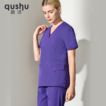 Hand washing clothes female stretch Doctor short sleeve operating room work clothes Nightingale surgical clothes beautician brush handwear