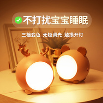 Creative night light Baby feeding eye protection Charging treasure Bedroom soft light bedside moon child sleep Childrens small table lamp