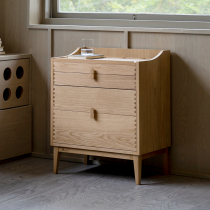 (A small amount of spot) creaking side cabinet bedside table simple modern solid wood walnut creative personality storage cabinet