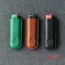 one leather one leather cowhide lighter long leather case creative personality tree cream handmade leather