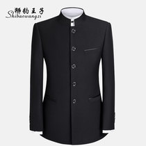 Spring and autumn tunic suit mens youth coat slim Korean casual Chinese collar Chinese wedding dress coat