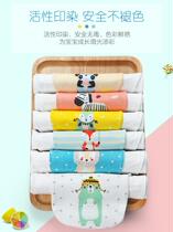 5-pack baby sand cloth childrens pad towel printed name sweat-absorbing towel pad back towel Sweat-proof towel Pure cotton childrens embroidered name