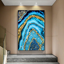 Three-dimensional crystal crystal porcelain painting Diamond decorative painting light luxury porch into the home high-end modern simple oil painting hanging painting