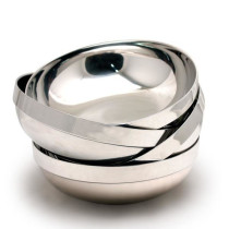 South Korea New Double Layer Stainless Steel Cold Noodle Bowl Large Bowl Heat Insulation Cold Noodle Bowl Stainless Steel Bowl Durable Large Bowl
