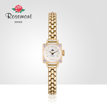 Rosemont small square sugar square watch exquisite small and thin strap retro simple temperament womens table small square table
