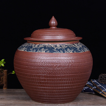 Jingdezhen ceramic 20 catty storage rice cylinder rice barrel oil cylinder pickled meat cylinder water jar water cylinder wine jar