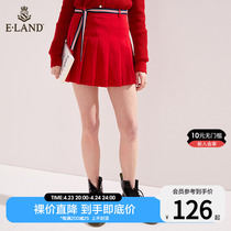 ELAND Clothes Romance Spring Summer Yia College Wind Pure Colors Little Fresher Pleasant-style Dresses Slim Short Skirts Fairy Elove