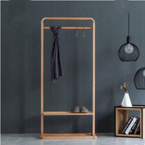 Bedroom Red Oak coat rack simple solid wood hanger black walnut rack Nordic solid wood Simple drying rack White Oak