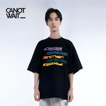 Chen Weiting Chao brand CANOTWAIT new summer cotton screen printing short sleeve men and women loose trend T-shirt