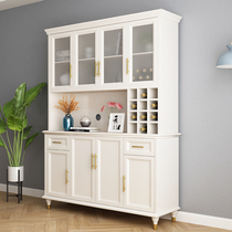 American Solid Wood Dining Side Cabinet Modern Minima Restaurant Cabinet White Wine Cabinet Kitchen Tea Water Bowls Cabinet Light Lavish Red Furniture