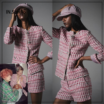 (Hyuna original) IN home 19 spring Korean designer brand JOOSOOLOO burr check suit
