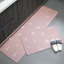 Light extravagant kitchen anti-slip ground anti-oil resistant home erasable-free strip kitchen rug leather footbed cloth