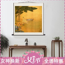 The Fighting Flowers Bird Painting Landscape Painting Electric Meter Box Decoration Silk Painting Silk Painting Xuan Paper Imitation Ancient Hanging Painting Home Scroll Country Painting