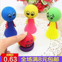 Bounce little man toy creative rare and bizarre to blame the whole demagogic child jumping man toy long hair bounce genie