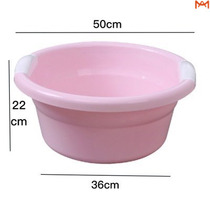 Washbasin deepened thickened laundry round household plus size foot wash Extra large Extra large plus tall raspberry plastic